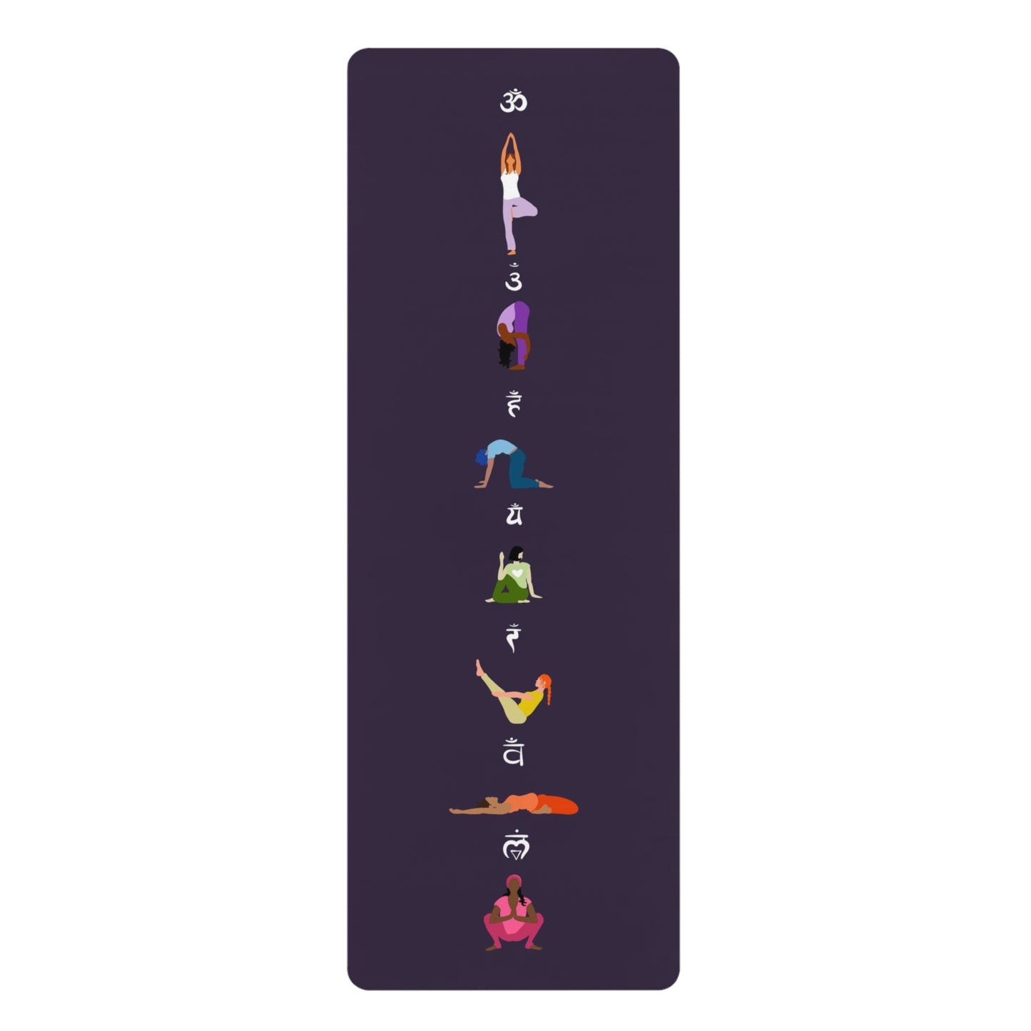 Chakra Poses Yoga Mat - Purple