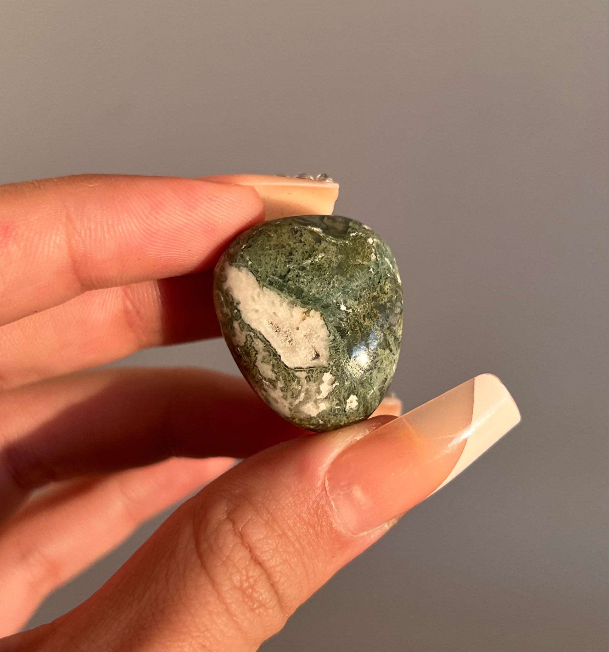 Moss Agate Crystal Tumbles