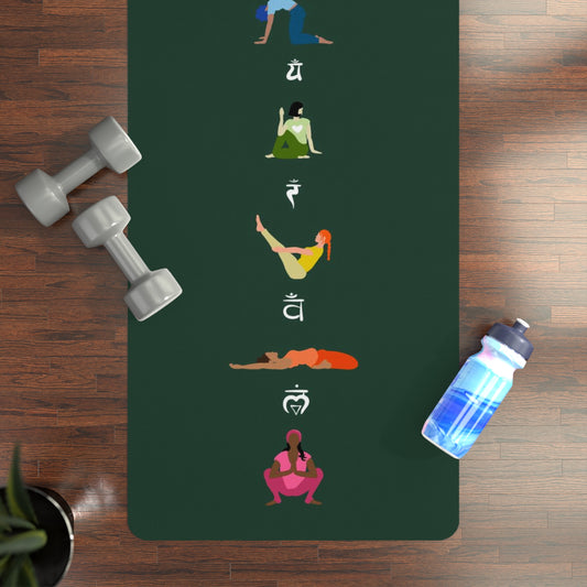 Chakra Poses Yoga Mat - Green