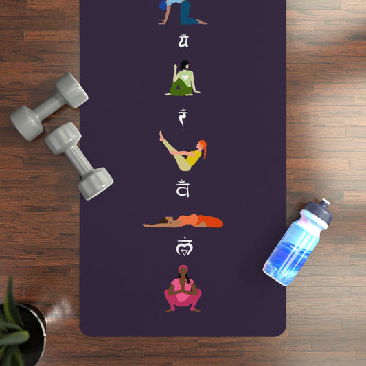 Chakra Poses Yoga Mat - Purple