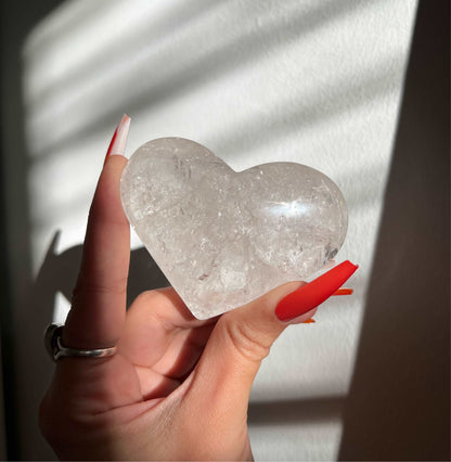 Clear Quartz Crystal Heart