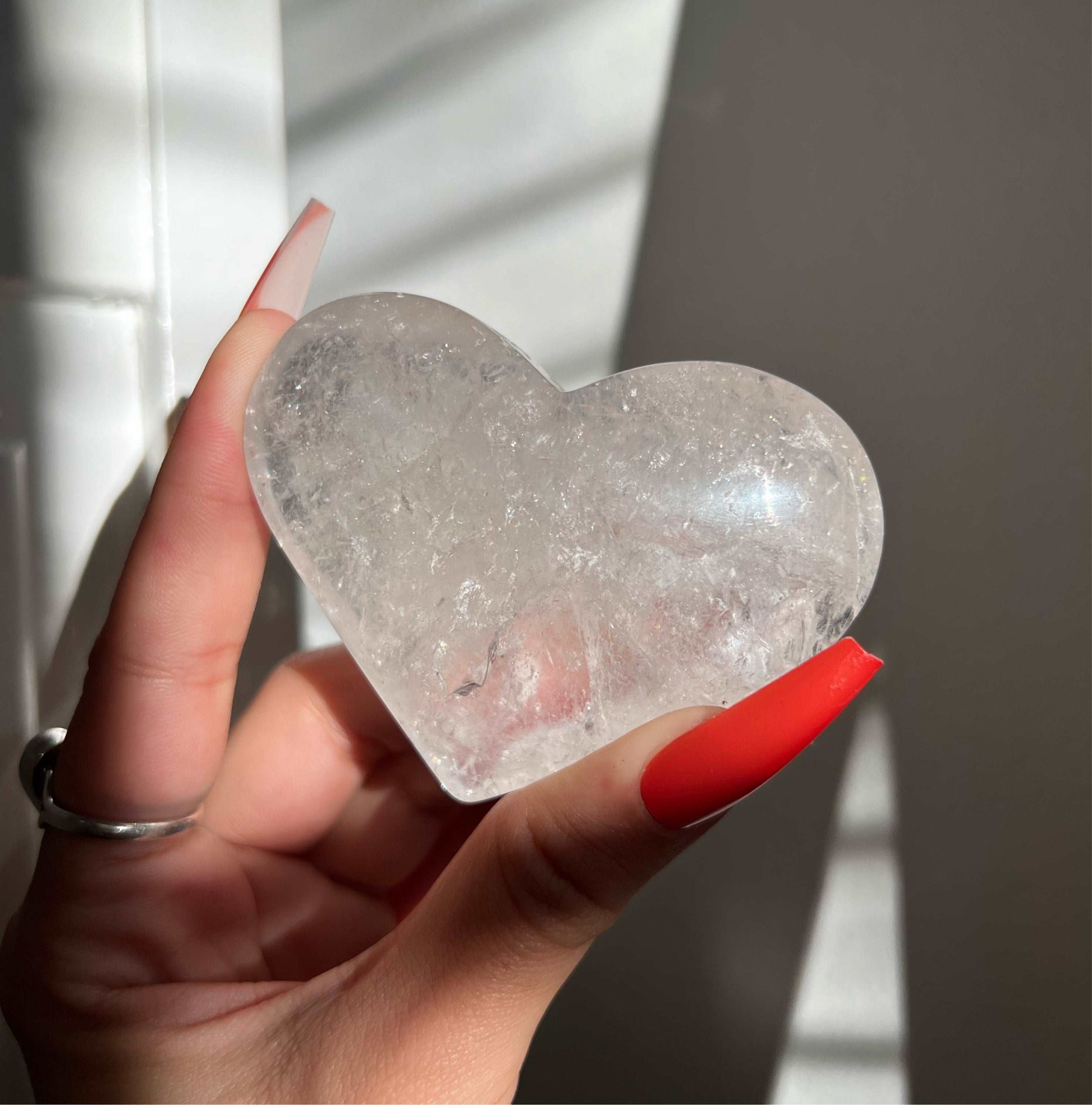 Clear Quartz Crystal Heart