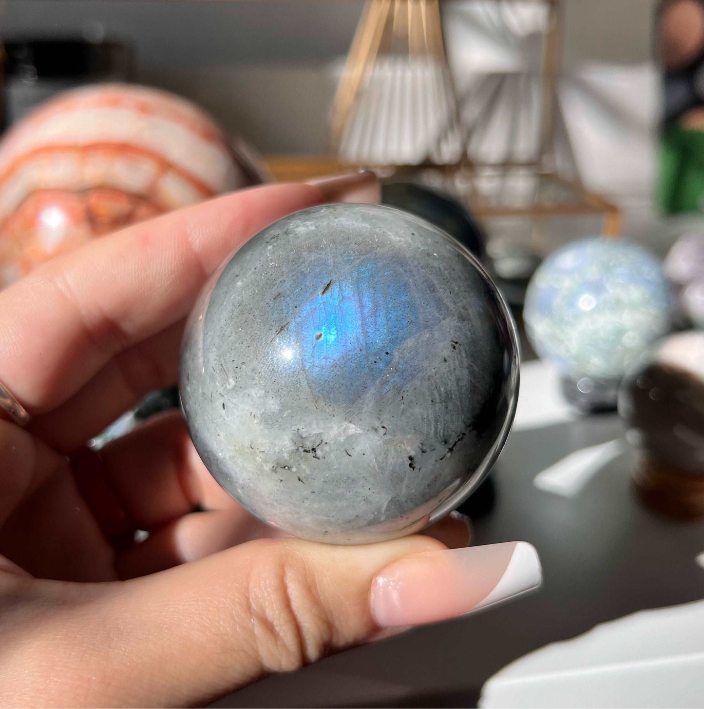 Labradorite Crystal Sphere