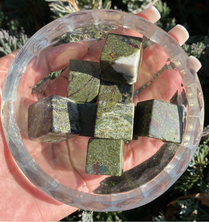 African Bloodstone Cubes